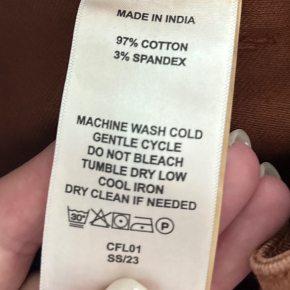 🏵️NWT - QUINCE ORGANIC STRETCH COTTON TWILL WIDE-LED CROP PANTS🏵️ - Picture 11 of 15